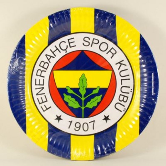Fenerbahçe Temalı Sarı Lacivert Lisanslı Parti Tabağı 8 Adet