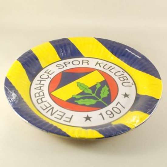 Fenerbahçe Temalı Sarı Lacivert Lisanslı Parti Tabağı 8 Adet