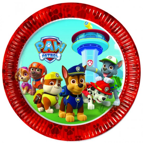 Paw Patrol Lisanslı Kağıt Tabak Parti Malzemeleri 8 Adet