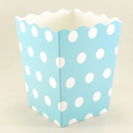 Mavi Puantiyeli Popcorn Kovası 8 li Paket