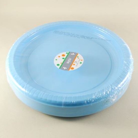 Mavi Renkli Plastik Tabak 25 Adet