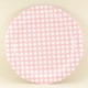 Pembe Beyaz Küçük Puantiyeli Kağıt Tabak 8 Adet