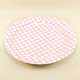 Pembe Beyaz Küçük Puantiyeli Kağıt Tabak 8 Adet