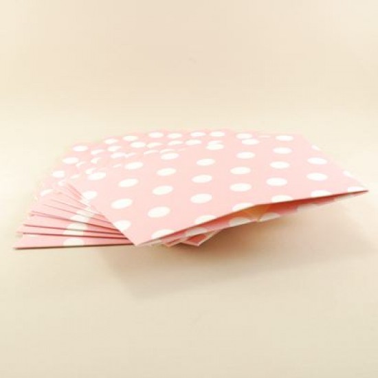 Pembe Puantiyeli Popcorn Kovası 8 li Paket