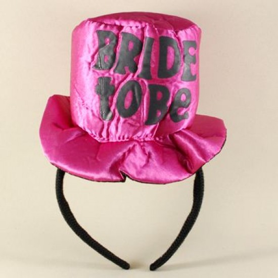 Bride To Be Fuşya Şapka Şeklinde Taç