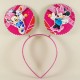 Minnie Mouse Fuşya Üç Boyutlu Simli Taç