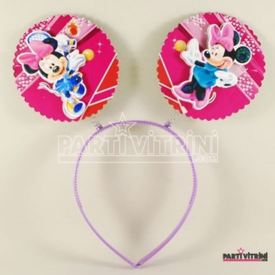 Minnie Mouse Mor Üç Boyutlu Simli Taç