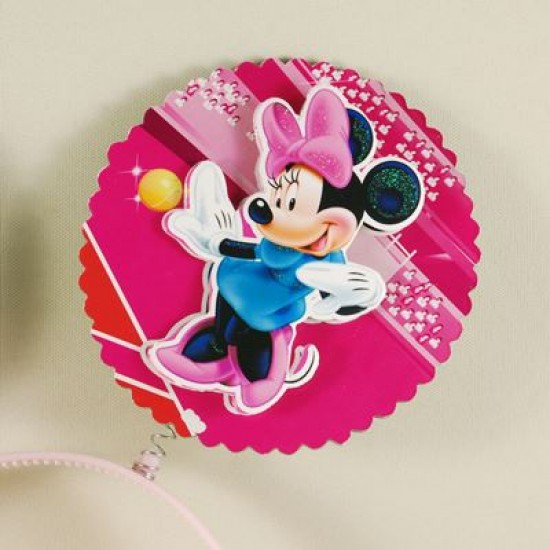 Minnie Mouse Pembe Üç Boyutlu Simli Taç