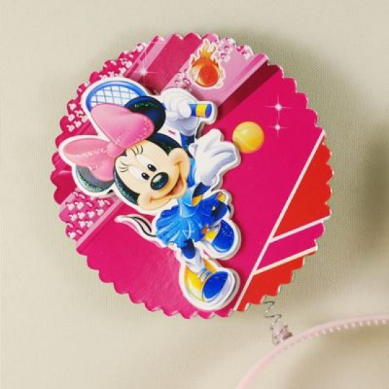 Minnie Mouse Pembe Üç Boyutlu Simli Taç
