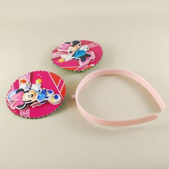 Minnie Mouse Pembe Üç Boyutlu Simli Taç