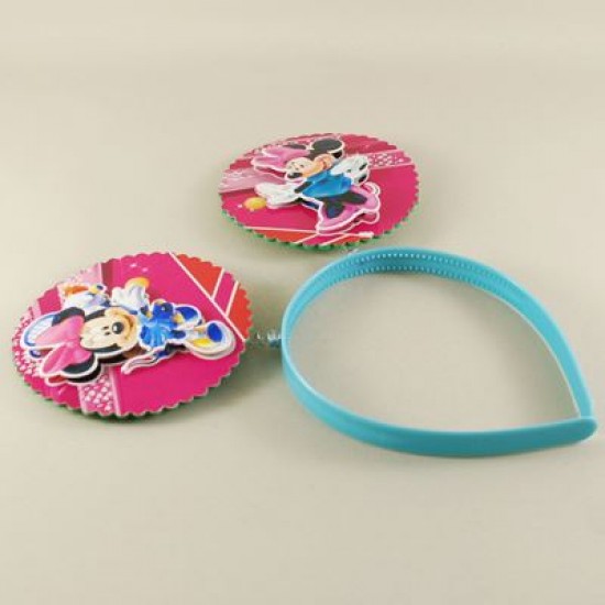 Minnie Mouse Turkuaz Üç Boyutlu Simli Taç