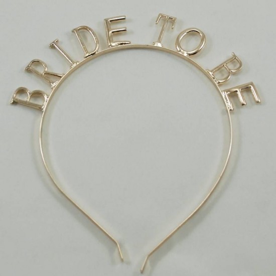 Bride To Be Rose Gold Renk Metal Bekarlığa Veda Partisi Taç