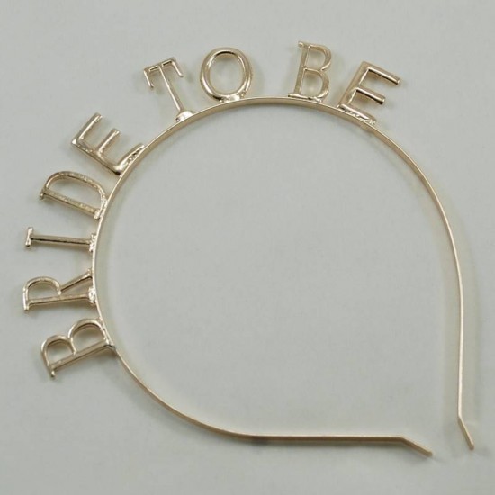 Bride To Be Rose Gold Renk Metal Bekarlığa Veda Partisi Taç