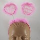Bride To Be Pembe Kalpli Ve Tüylü Taç