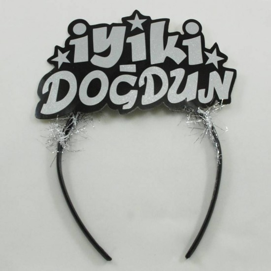İyiki Doğdun Gümüş Sim Süslü Taç