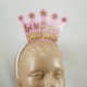 İyiki Doğdun Prenses Pembe Sim Süslü Taç