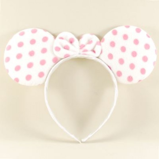 Minnie Mouse Beyaz Puantiyeli Taç