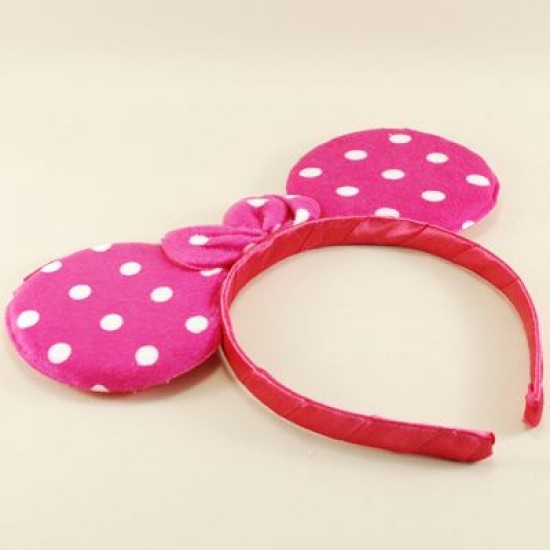 Minnie Mouse Fuşya Puantiyeli Taç