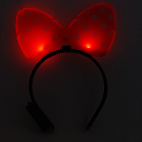 Minnie Mouse Kırmızı Puantiyeli Led Işıklı Taç