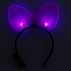 Minnie Mouse Pembe Puantiyeli Led Işıklı Taç