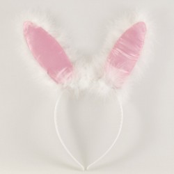 Pembe Tavşan Kulaklı Taç Ponpon Papyon Seti
