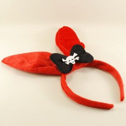 Tavşan Kulak Ve Papyonlu Kırmızı Tüylü Taç