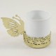 Damat Kahvesi Fincan Ve Tepsi Seti Kare Gold Renk