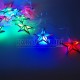 Gümüş Yıldız Şeklinde Renkli Yanan Led Yılbaşı Işıkları