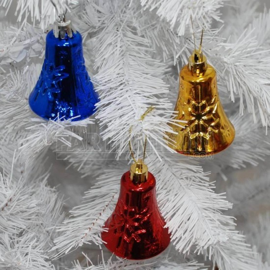 Yılbaşı Ağacı Renkli Çanlar Süs Seti 6 Parça