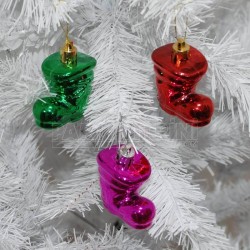 Yılbaşı Ağacı Renkli Çizme Süs Seti 6 Parça