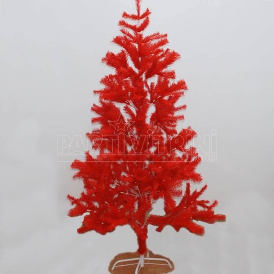 Kırmızı Renk Yapraklı Yılbaşı Çam Ağacı 150 Cm