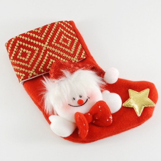 Kardan Adam Aksesuarlı Yılbaşı Çorabı