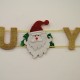 Mutlu Yıllar Yazısı Altın Renk Noel Baba Figürlü