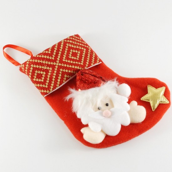 Noel Baba Aksesuarlı Yılbaşı Çorabı