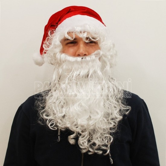 Sakal Ve Bıyıklı Noel Baba Şapkası