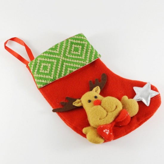 Sevimli Geyik Aksesuarlı Yılbaşı Çorabı