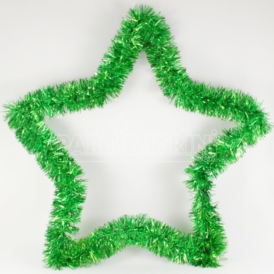 Sim Süslü Yeşil Yıldız Kapı Süsü