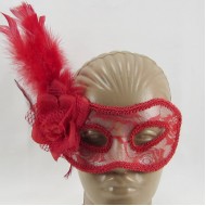 Siyah Dantel Tüylü Maske
