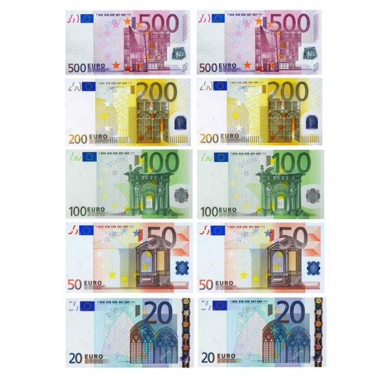 Euro Banknot Temalı Yenilebilir Resimli Pasta Kurabiye Gofret Plaka Baskısı