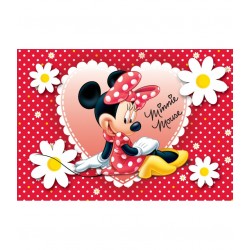 Minnie Mouse Şeker Hamuru Kağıdına Baskı