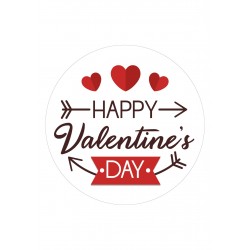 Sevgililer Günü Ok Temalı Yenilebilir Resimli Pasta Üstü Gofret Plaka Baskısı