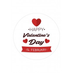 Sevgililer Günü Temalı Yenilebilir Resimli Pasta Üstü Gofret Plaka Baskısı