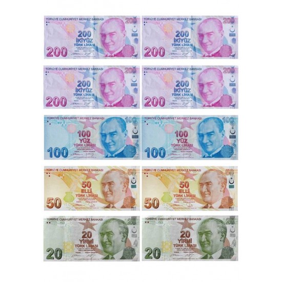 Türk Lirası Banknot Temalı Yenilebilir Resimli Pasta Üstü Şeker Kağıt Baskısı