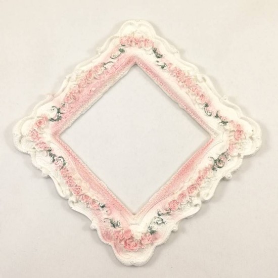 Pastel Pembe El Boyaması Kare Priz Çerçevesi Model 6