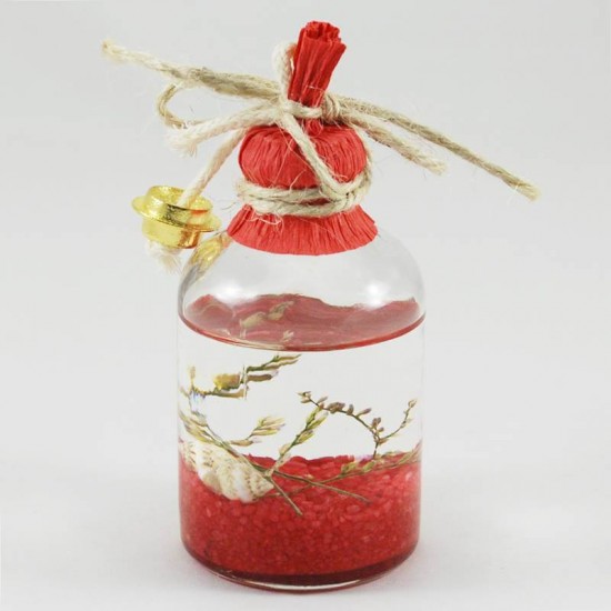 Hediyelik Kandil Kırmızı Renk Deniz Temalı