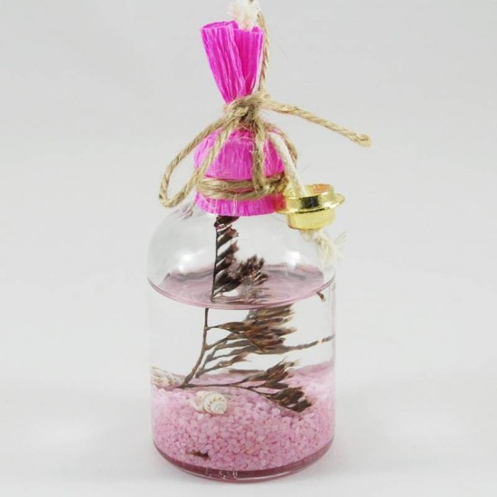 Hediyelik Kandil Pembe Renk Deniz Temalı