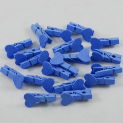 Mavi Kalpli Mandal Minik Mavi Renkli 10 Adet 3,5 Cm