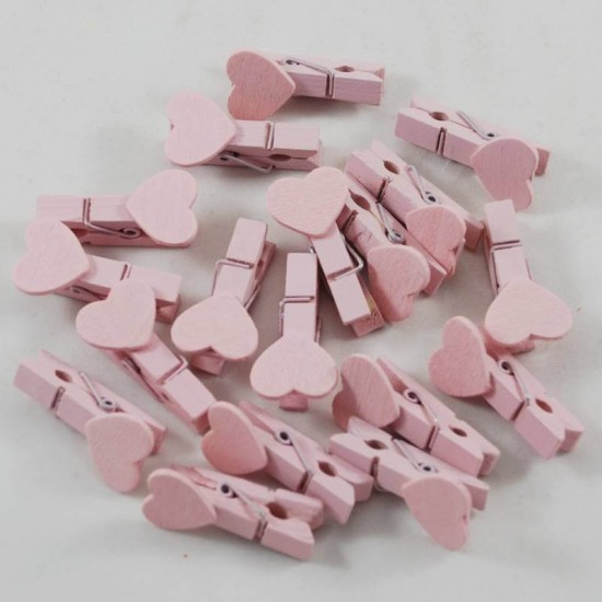 Pembe Kalpli Mandal Minik Pembe Renkli 10 Adet 3,5 Cm