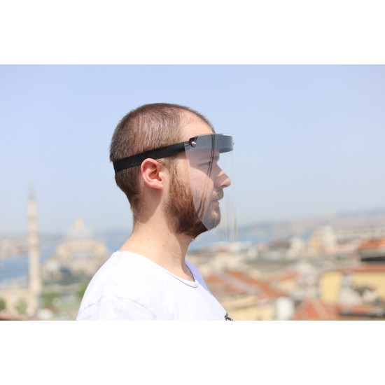 Şeffaf Yüz Koruyucu Siperlik Hareketli Tip