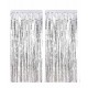 Metalize Parti Fon Süslemesi Gümüş Renk 50x230 Cm 2 Adet Metalize Parti Fon Süslemesi Gümüş Renk 50x230 Cm 2 Adet
